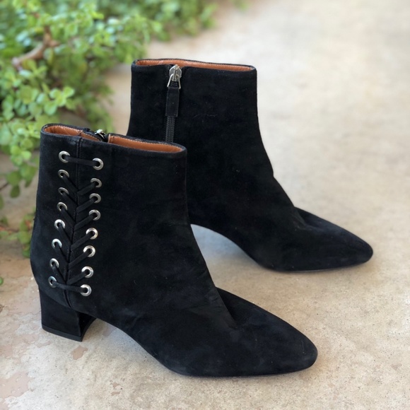 Aquatalia Shoes - Aquatalia Polena Suede Corset Ankle Boots Booties